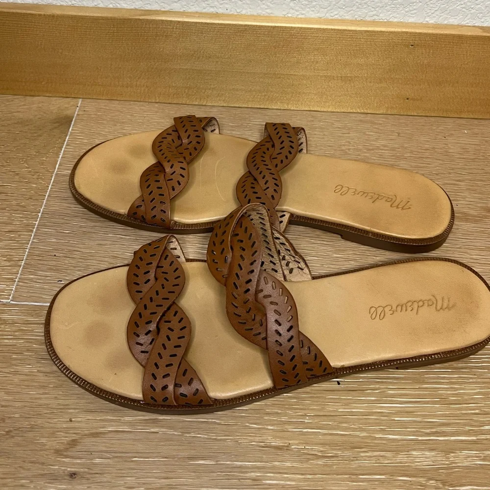 Madewell The Cora Slide Sandal in English Saddle